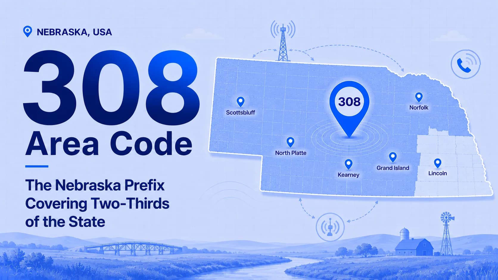 308 Area Code: The Nebraska Prefix Covering Two-Thirds of the State