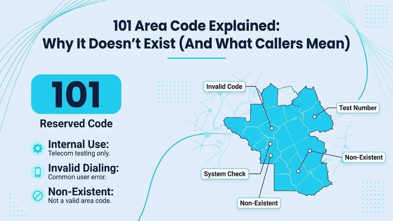 101 area code myth graphic with a caller ID warning icon beside the real 680 New York prefix