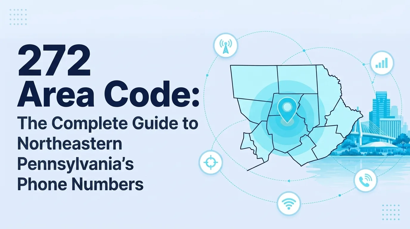272 area code map of northeastern Pennsylvania covering Scranton, Wilkes-Barre, and 19 counties