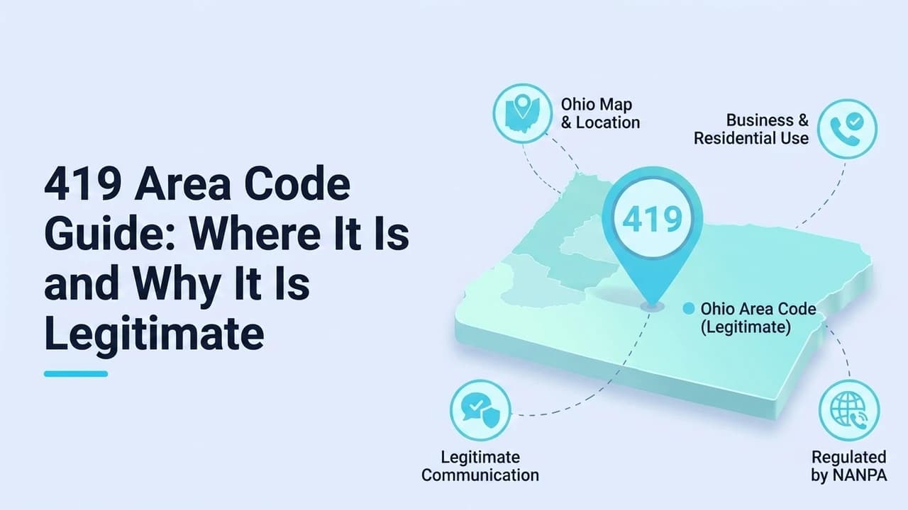 419 Area Code Guide: Where It Is and Why It Is Legitimate — map of northwest Ohio showing the 419 area code coverage