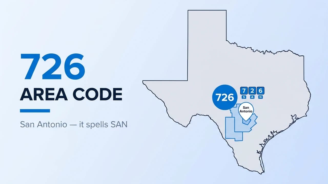 726 area code map of San Antonio and Bexar County, overlaying the existing 210 area code