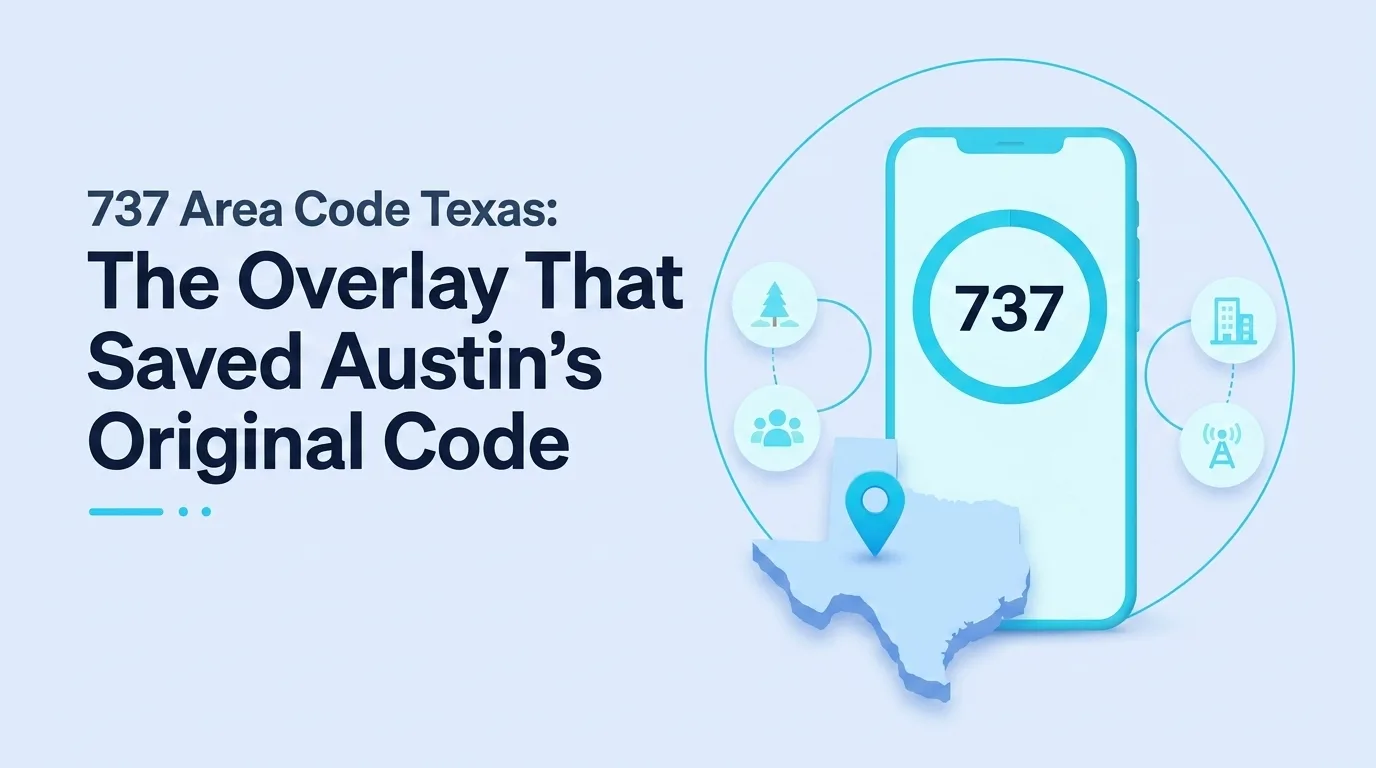 737 area code Texas overlay map showing the Austin region shared with 512