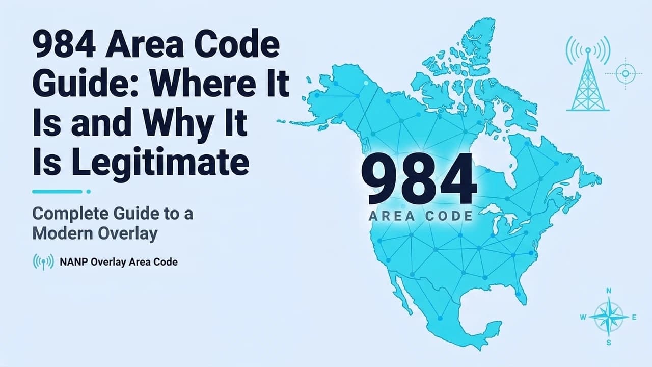 984 Area Code Guide: Where It Is and Why It Is Legitimate — complete guide to the 984 NANP overlay area code