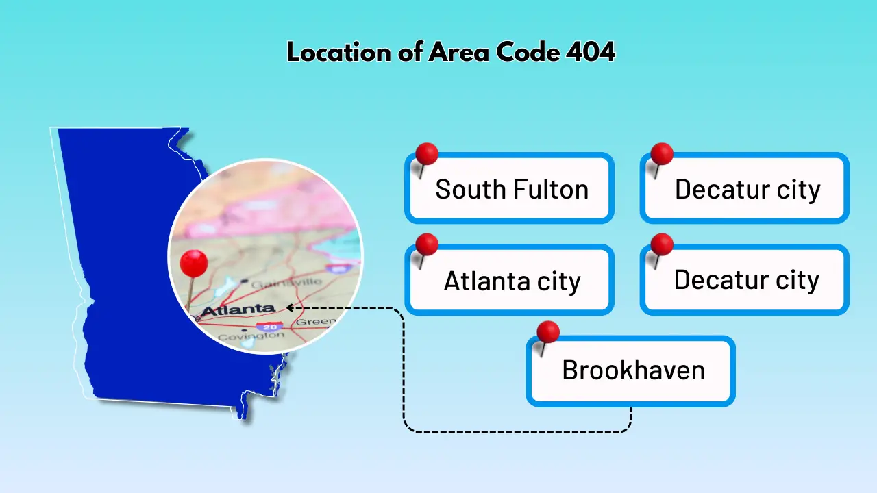 Location of Area Code 404