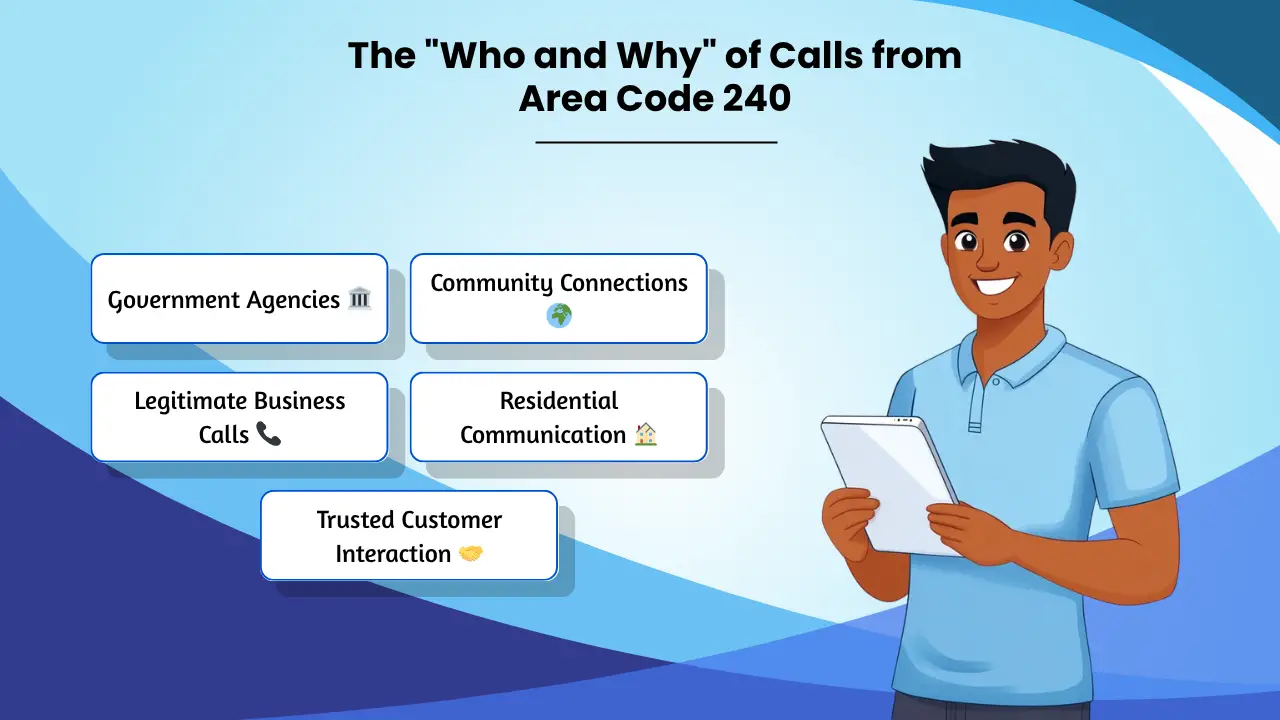 The _Who and Why_ of Calls from Area Code 240